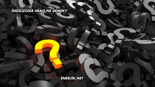 İngilizcede IMAO Ne Demek?