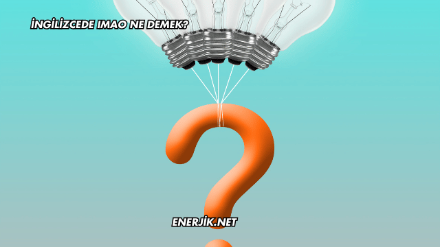 İngilizcede IMAO Ne Demek?