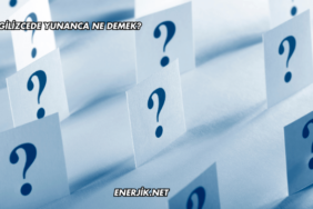 İngilizcede Yunanca Ne Demek?