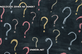 İngilizcede Zehra Ne Demek?