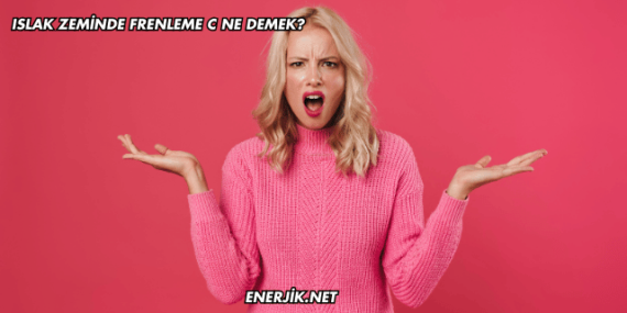 Islak Zeminde Frenleme C Ne Demek?