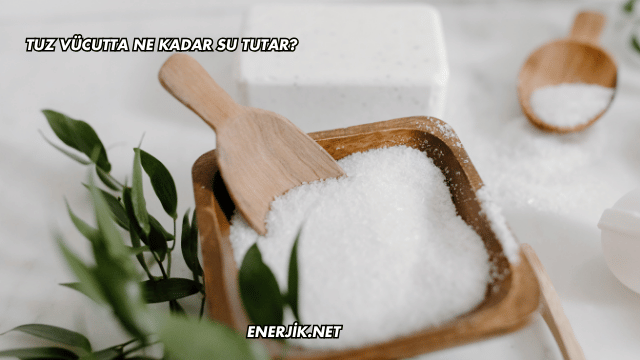 Tuz Vücutta Ne Kadar Su Tutar?